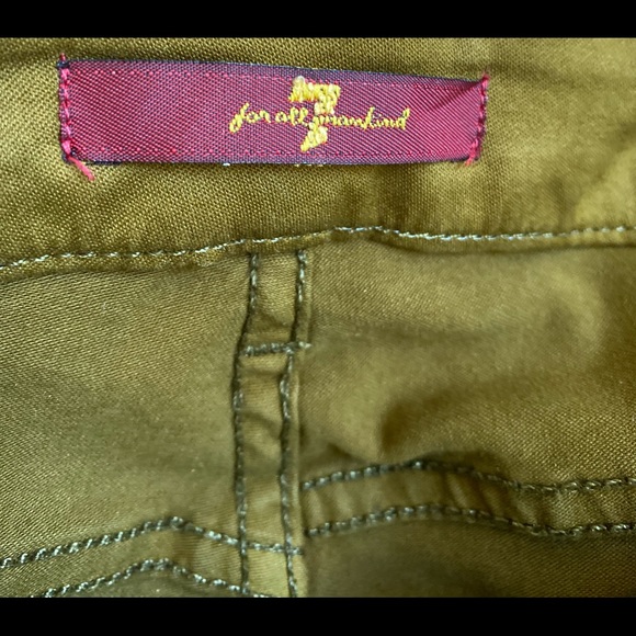 7 For All Man Kind gold Metallic skinny jeans - Picture 1 of 5